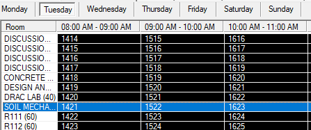 Tuesday also fully excluded after Exclude All