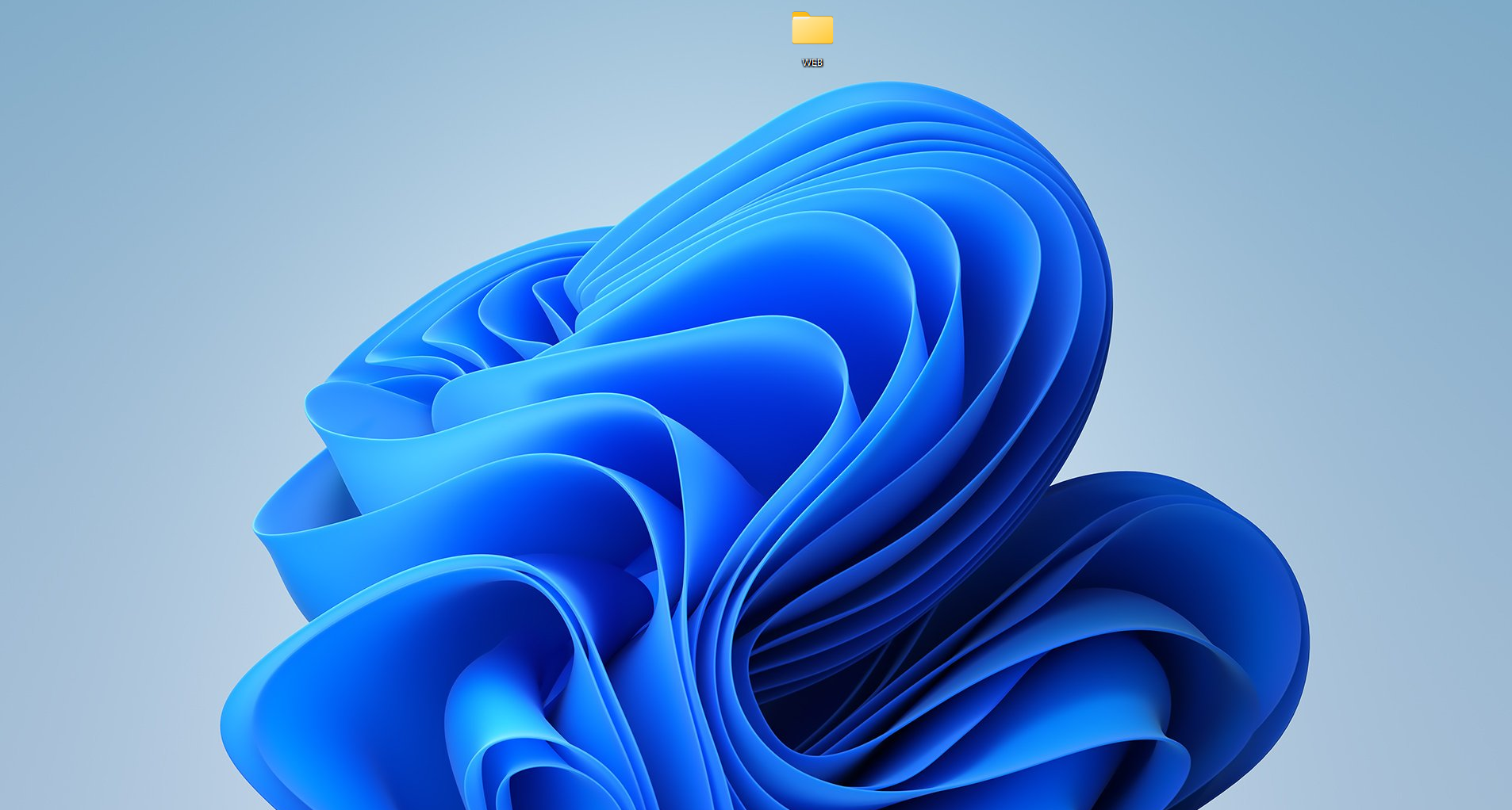 The WEB folder saved on the desktop