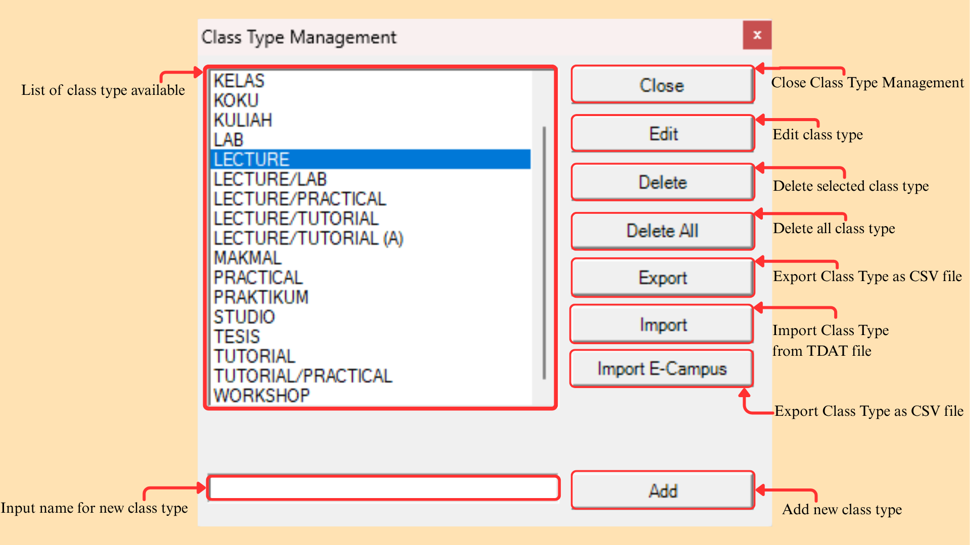 Class Type Management