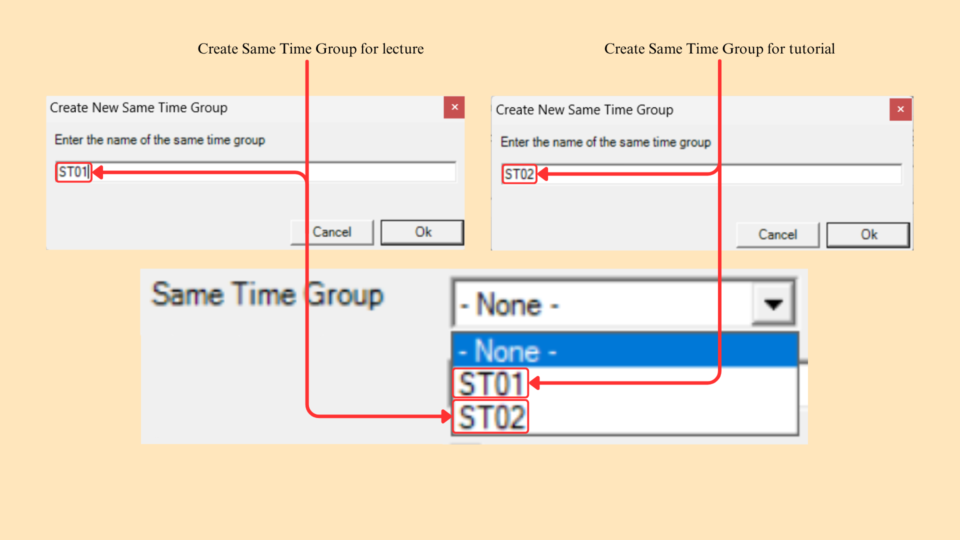 Created Same Time Group