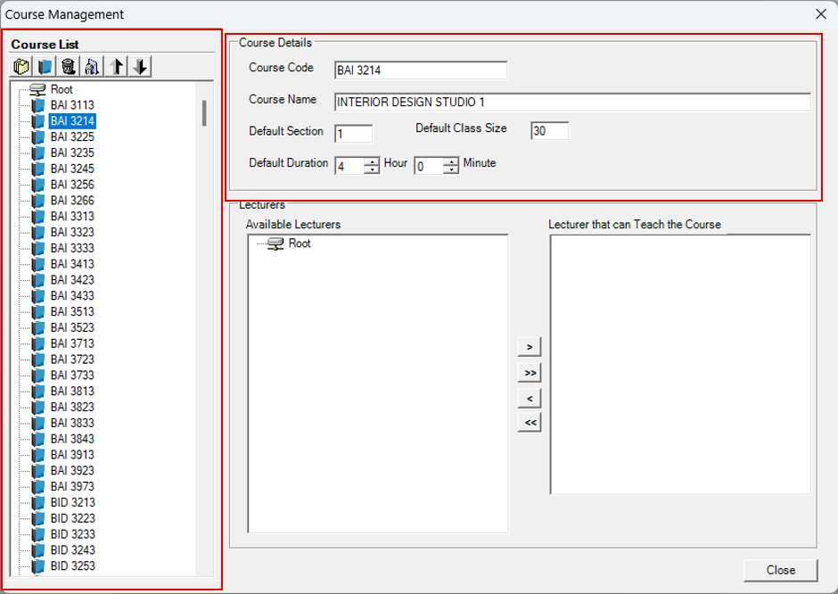 Room list displayed under Root