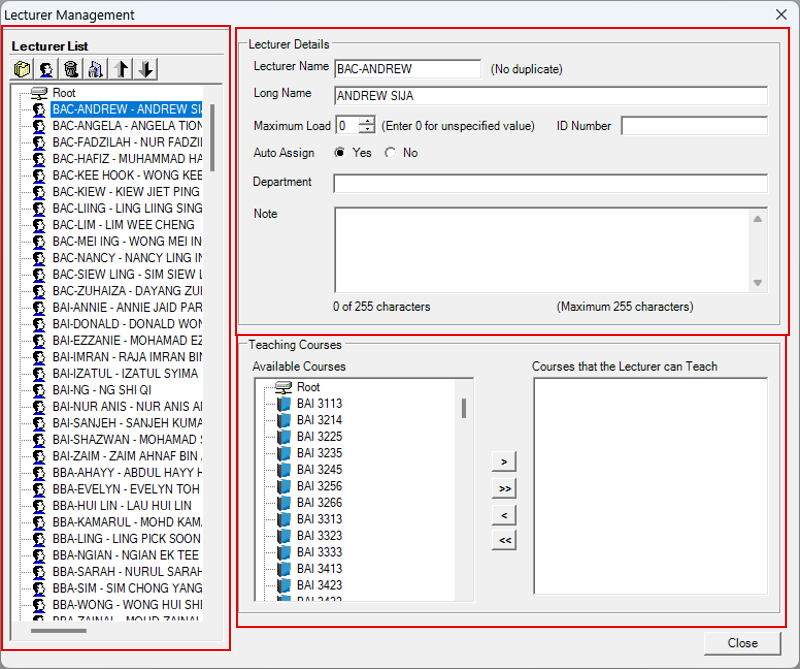 Room list displayed under Root