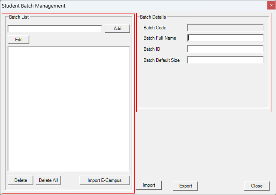 Batch Management Module