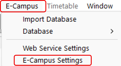 E-Campus Settings