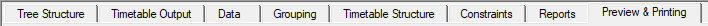 Menu bar of the TPlus Class interface