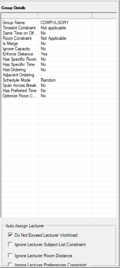Timetable workspace