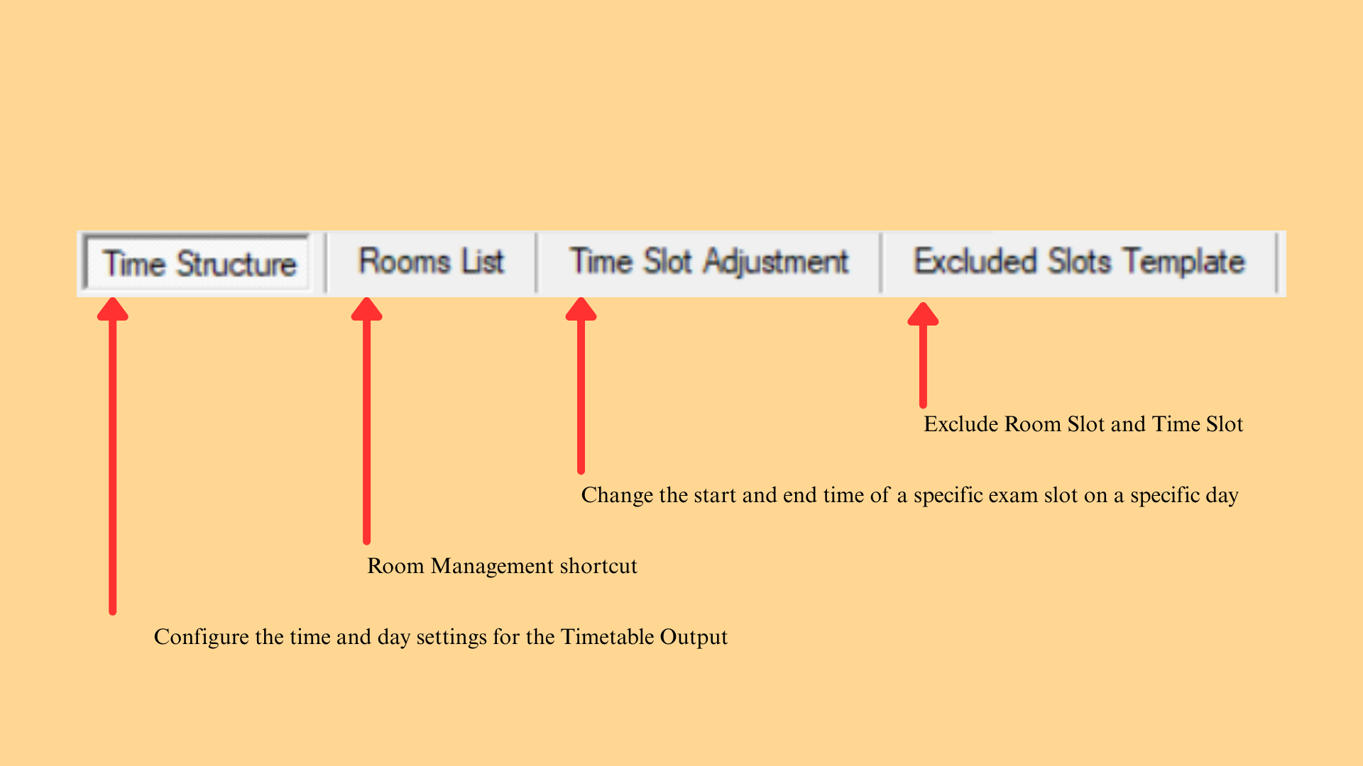 Timetable Structure tab