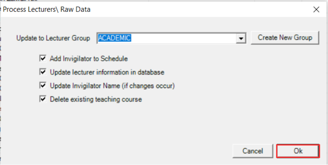 Selecting Invigilator Group