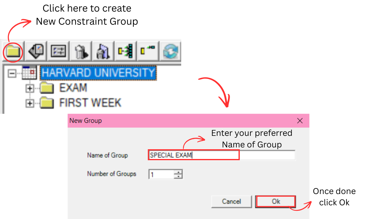 Create Special Exam Folder