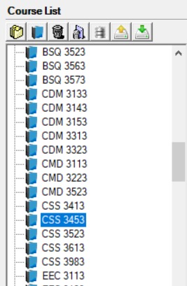 Course deleted from list