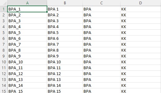 Sample Non Academic Raw Data Excel file format