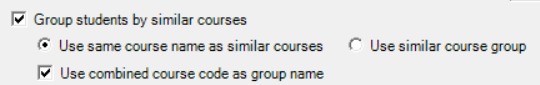 Group Students by similar courses