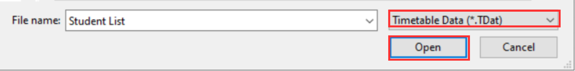 Select file and click Open