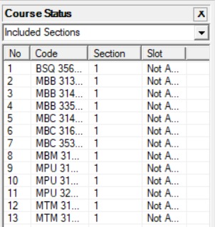 Course Status showing First Week Included Sections