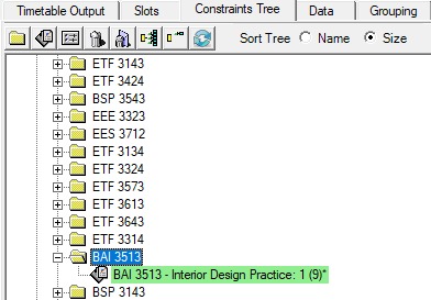 Highlight at Constraints Tree