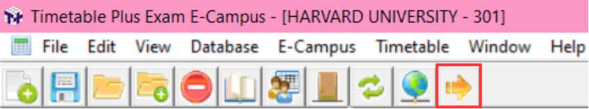 Location of the Generate Schedule icon on the toolbar