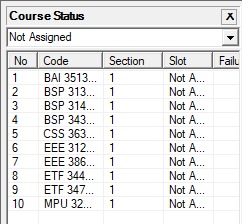 Removed Course List
