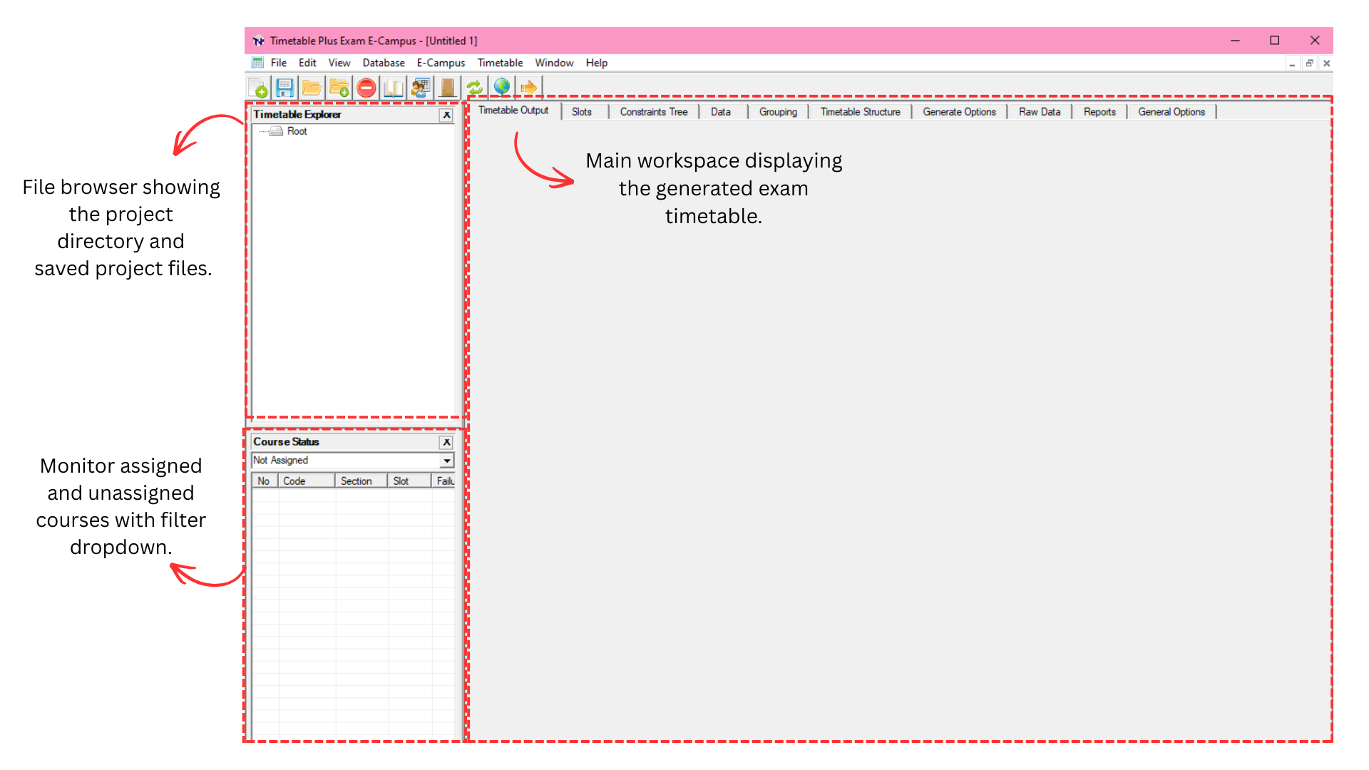 Main interface of TPlus Exam system