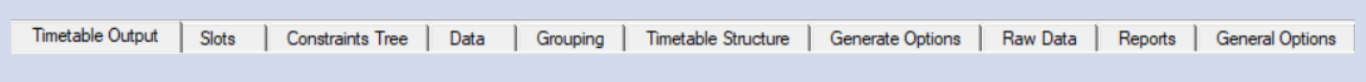 Main tabs in TPlus Exam