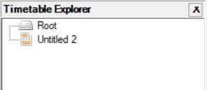 Timetable Explorer panel
