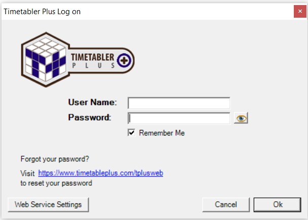 Login screen for TPlus Exam