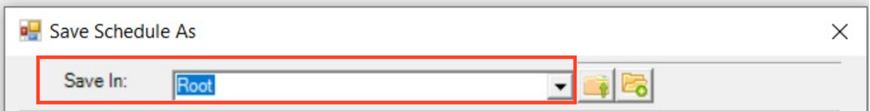 Root directory in save window