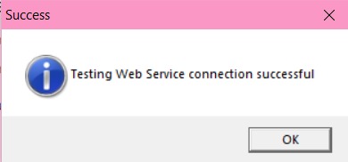 Successful connection message