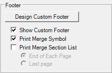 Footer options
