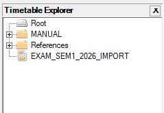Saved file in Timetable Explorer