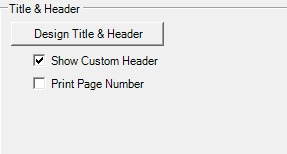 Title and Header options