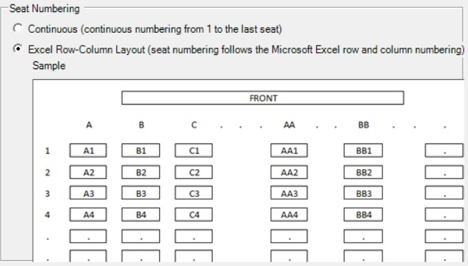 Seat Numbering options